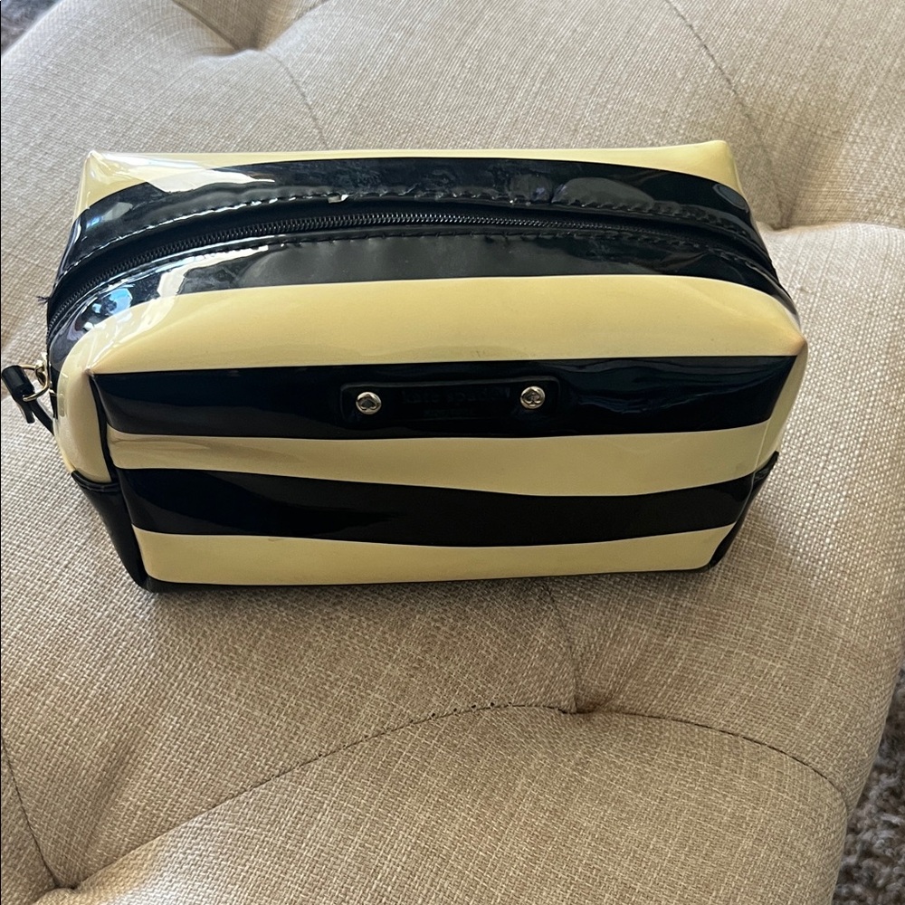 Kate Spade Black and Cream Cosmetic Bag